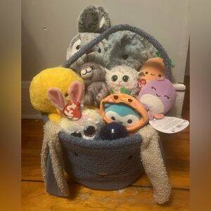 Bunny NWT/NWOT’s Squishmallows Ty Pier 1 Hug & Luv (🐰🐥7) & Bunny Bucket Bundle